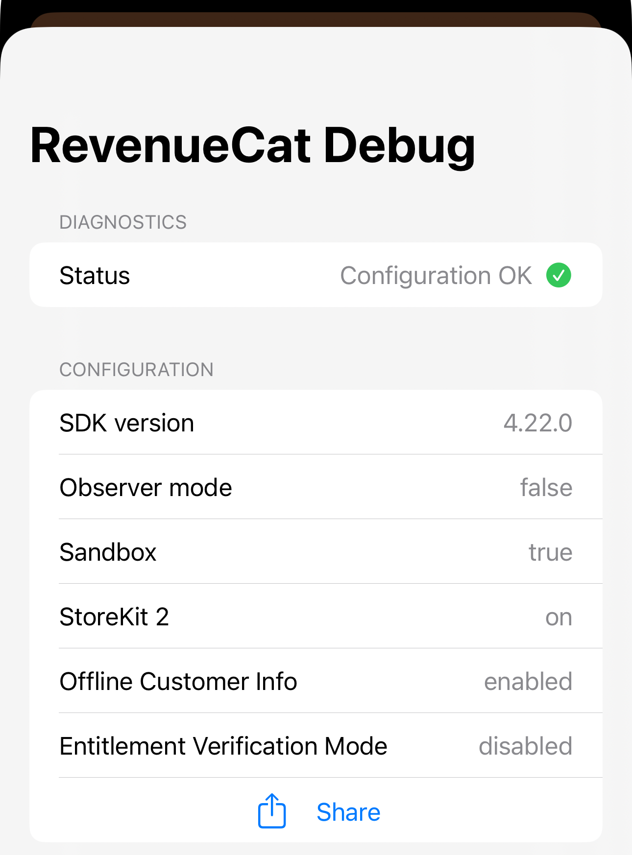 RevenueCat iOS Debug UI