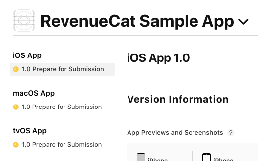 This Mac app is part of the same app record as the iOS app, which means it uses Universal Purchases. It also has the same bundle ID as the iOS app. No special setup is required in RevenueCat for this Mac app if you already have your iOS app set up.