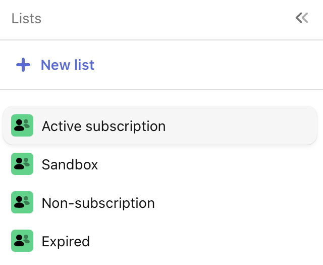 Default lists