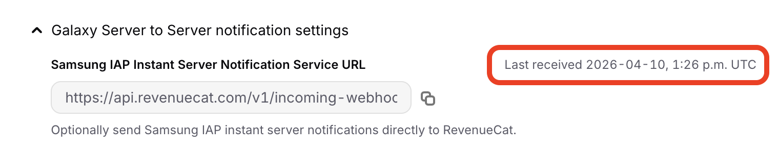 Last received timestamp in RevenueCat dashboard Last received timestamp in RevenueCat dashboard