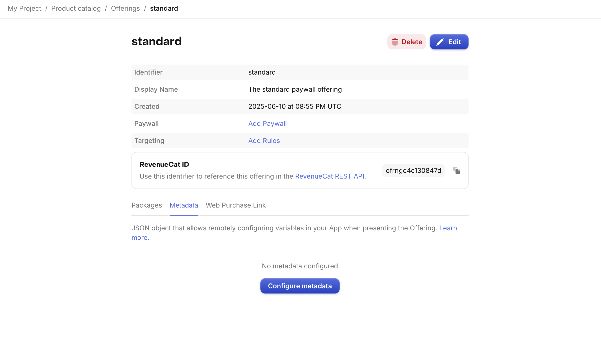 No Metadata