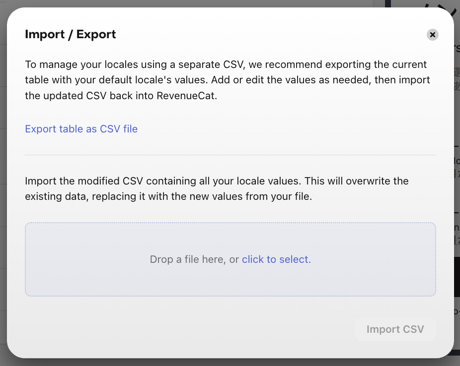 Exporting and importing