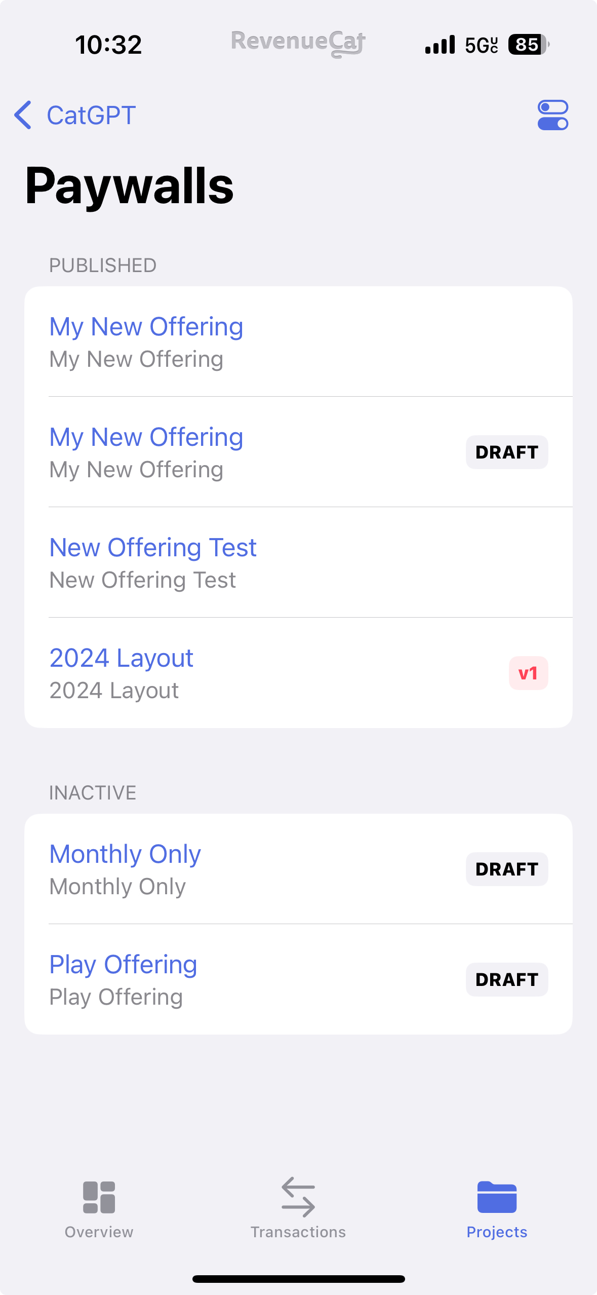 Paywalls in the RevenueCat app