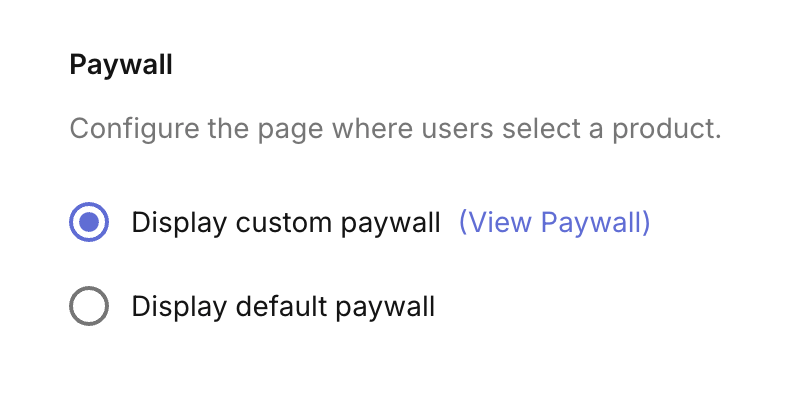 Paywall selection