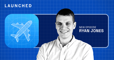 Blog cover with photo of Ryan Jones and the Flighty app icon