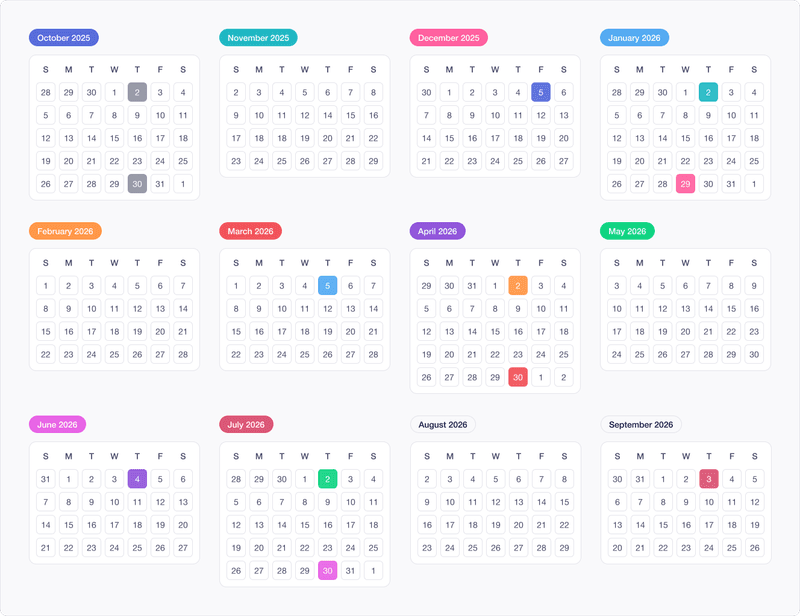 Apple’s fiscal calendar and App Store pay dates 2026